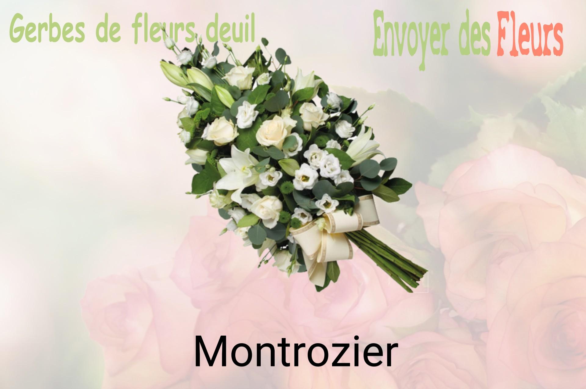 Gerbe de fleurs de deuil livrée à Montrozier